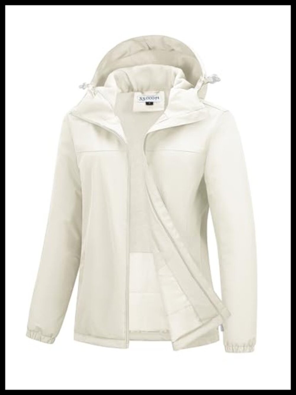 Women's Waterproof Fleece Lined Rain Jacket with Hood Lightweight
